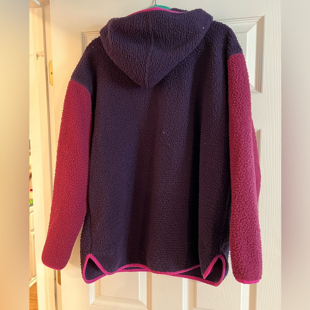 Lands End Teddy Bear Jacket. Purple and pink. Size XL. - Picture 10 of 11